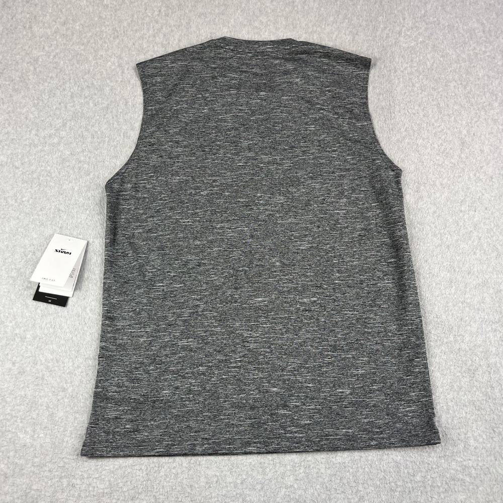 Nike Swim Dri Fit Shirt Mens Medium Gray Sleeveless Active UPF 40 Team $46 - Picture 13 of 14